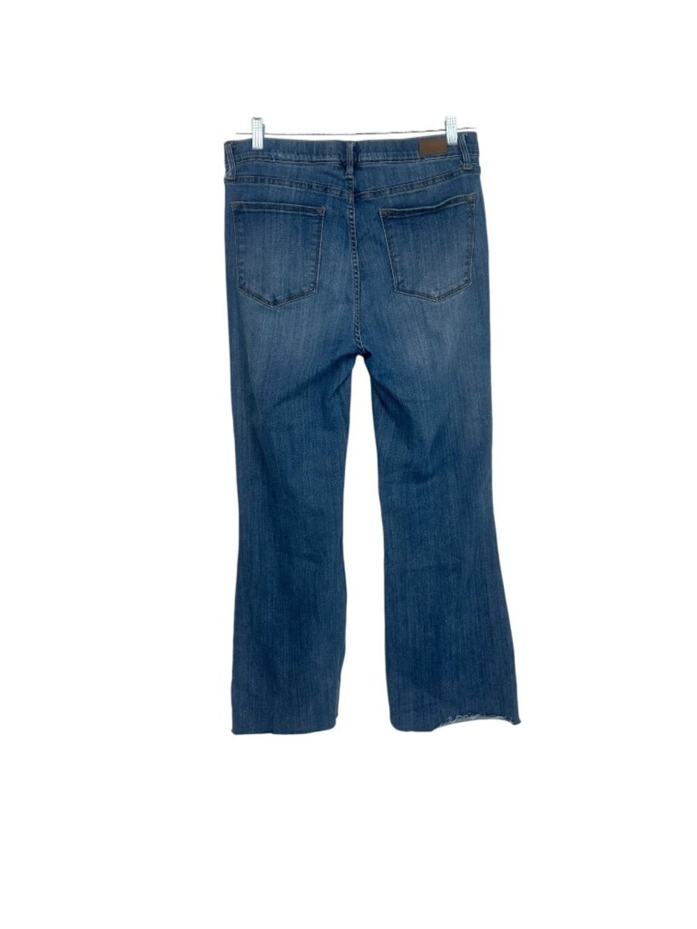 Judy Blue Jeans 13/31 Medium Wash Stretch Pull On Cropped Bootcut Raw Hem Denim - Picture 4 of 13